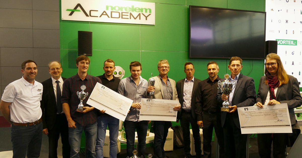 norelemuk's tweet image. We presented our Engineering Newcomer awards at the Motek exhibition this week! Congratulations to Landmark University team from Nigeria for winning with their project ‘Inalite’, and to runners up HTBLA Salzburg and Technikerschule Allgäu! #engineering #engineeringnewcomer