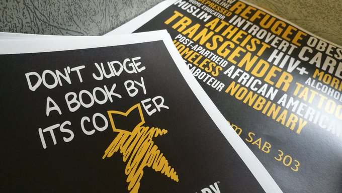 humanlibwinch's tweet photo. Being openly yourself can be a scary prospect in a world where #prejudice is still rife. 

Huge shout out to all our LGBTQ+ #HumanBooks brave enough to talk to strangers about their lived experience - you are all 🌟🤩

#ComingOutDay #comingoutday2019 https://t.co/EQXX4nbG64
