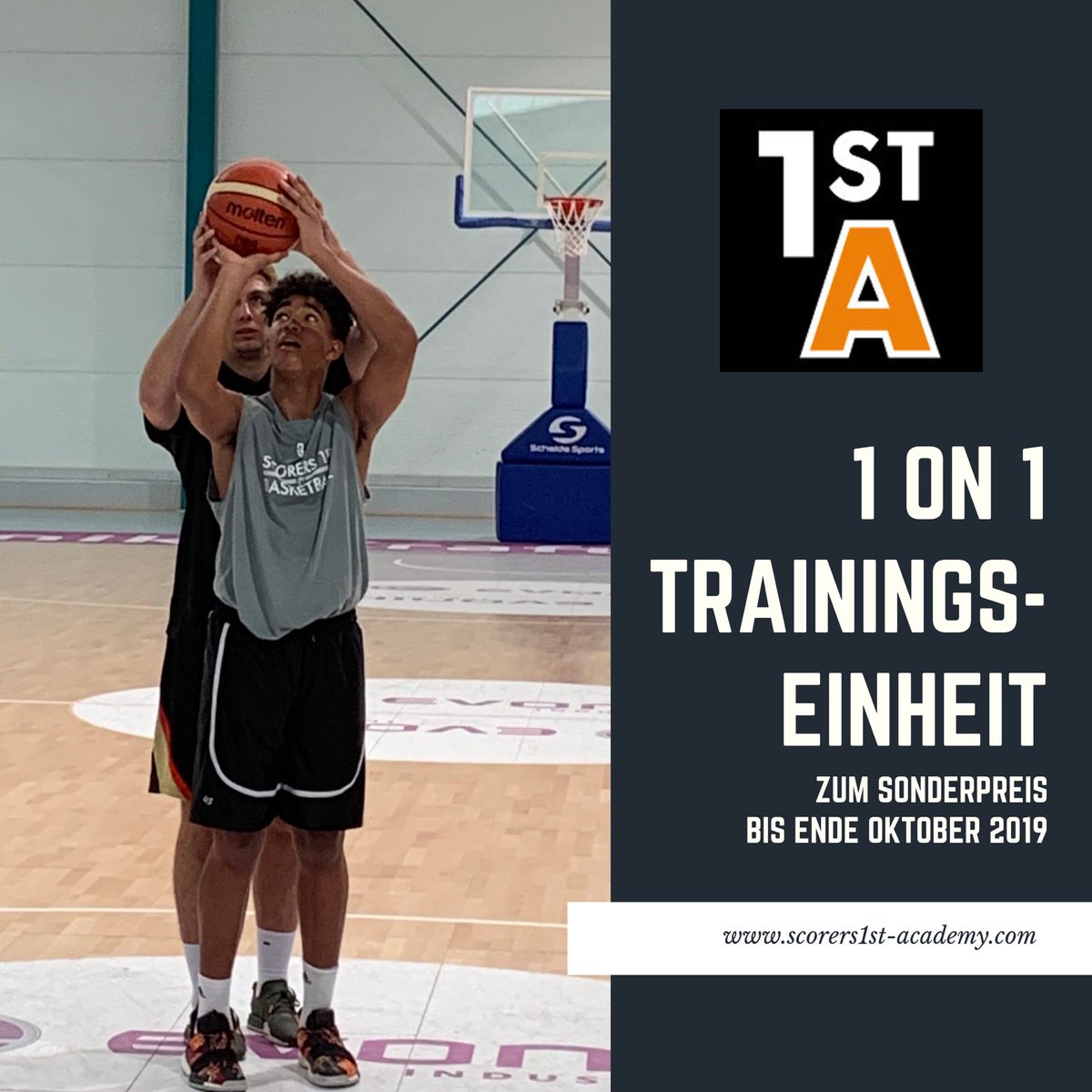 S1stAcademy's tweet photo. Bis Ende Oktober haben wir für unsere Einzeltrainingseinheiten einen super Deal für euch zum Start unserer @S1stAcademy in #Duesseldorf 🏀🏀🏀 #training #basketball #individualtraining #PlayerDevelopment https://t.co/09aASzHB5N