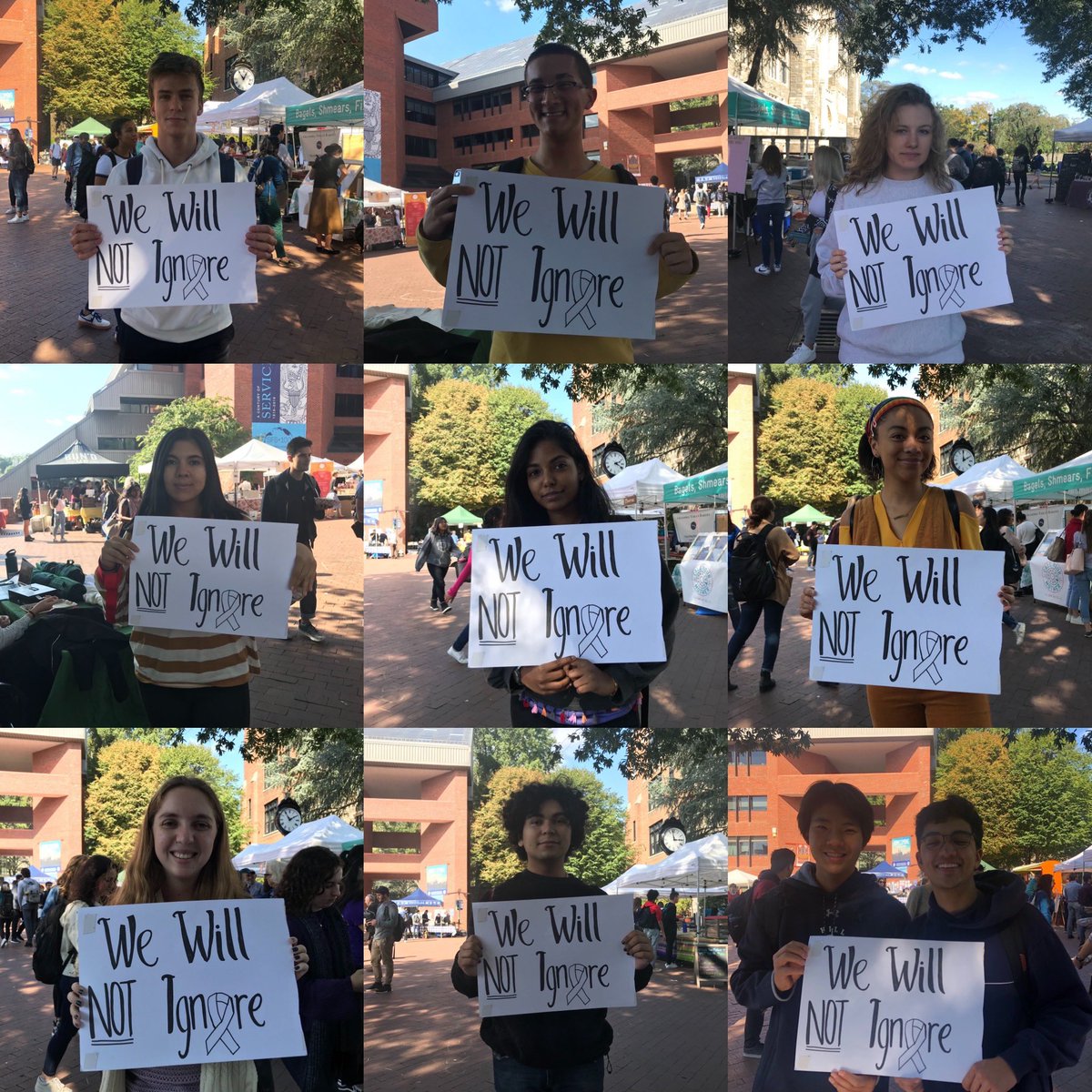 mfolgu's tweet photo. 6 Months after the first #WeWillNotIgnore day, March For Our Lives Georgetown and the students of the Georgetown community are standing in solidarity with @WeWillNotIgnore for their second day of recognition π https://t.co/qyyfhW0qA0