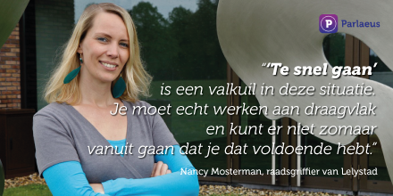 De raad van Lelystad heeft de meeste partijen van heel Nederland. “‘Te snel gaan’ is een valkuil. Je moet echt werken aan draagvlak en kunt er niet zomaar vanuit gaan dat je dat hebt.”
Het hele interview met griffier Nancy Mosterman lezen? Kijk op 
parlaeus.nl/nancy-mosterma…