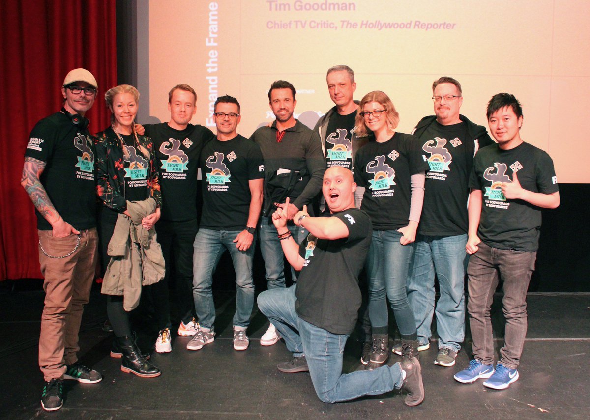 EastSideGames's tweet photo. It’s not everyday you get to meet the creator of one of the funniest and longest running shows in TV history. @RMcElhenney thanks for the inspirational talk at #VIFF2019. You, sir, are the awesome! #CreatorOfLife #CreatorOfWorlds #AlwaysSunnyGame https://t.co/oL2RlGalhR