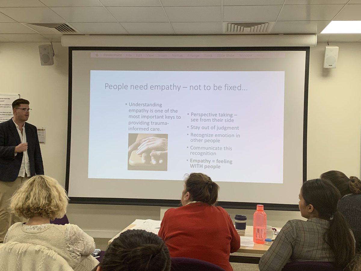 FranPerkinsOT's tweet photo. Grateful for the opportunity to attend some training today about the impact of Adverse Childhood Experiences #ACEs and trauma on later life. Now time to implement better #traumainformedcare back at @HPFT_NHS https://t.co/DtFDMJTOJu