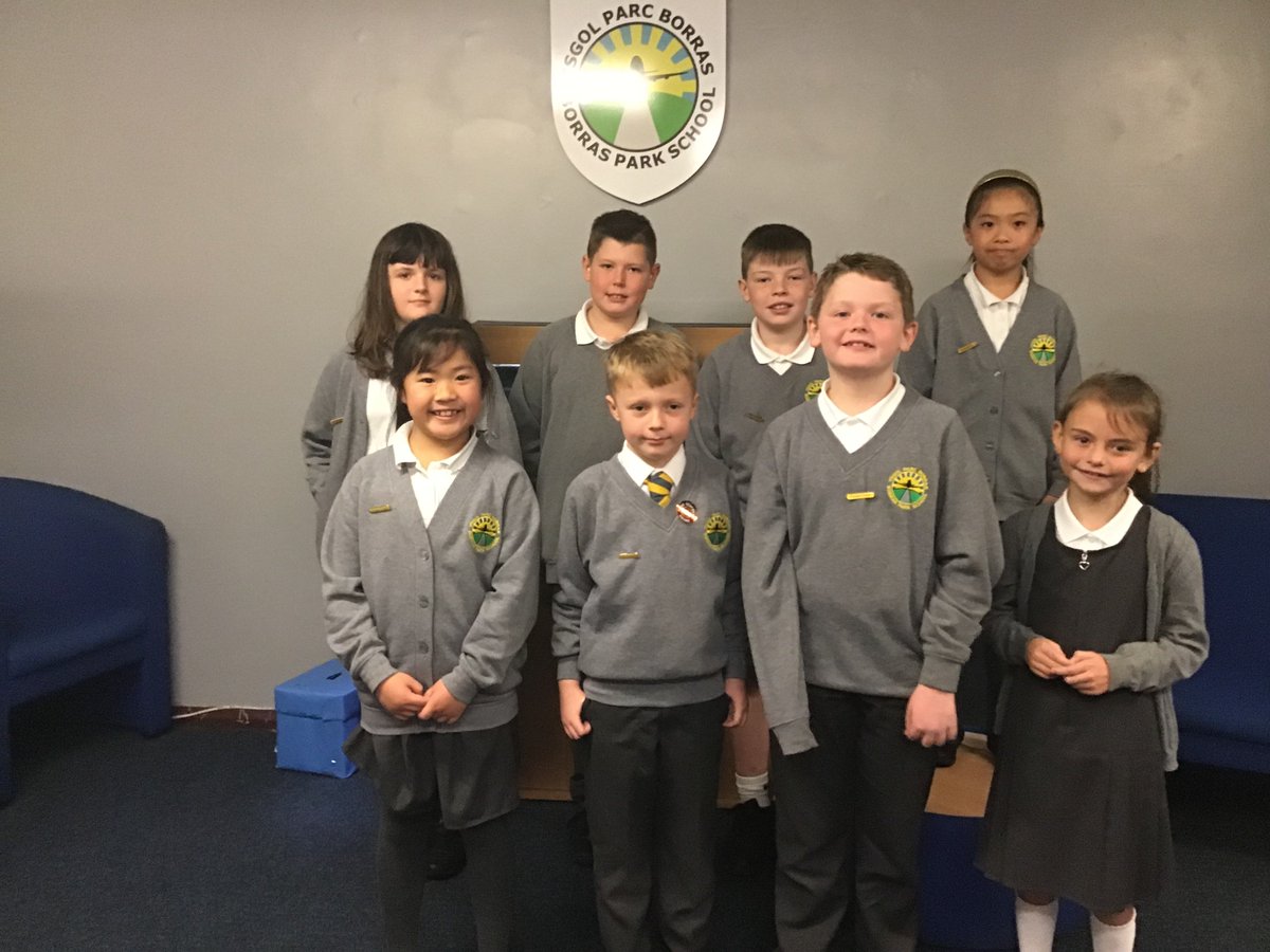 BorrasPark's tweet photo. The votes have been counted (twice) and we are proud to announce and congratulate our newly-formed Pupil Parliament.I'm sure they will represent their classes well and ensure the pupil voices throughout Borras Primary will be heard.🤩 https://t.co/B0Rk1CdG5o