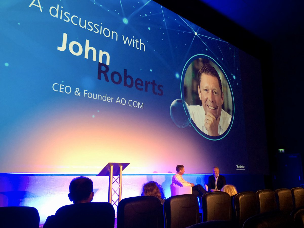 Martyn_GillO2's tweet image. “Having the audacity to try, a refusal to fail &amp;amp; belief that we could”

@AntMorseUK , O2’s Head of Digital Solutions for SMB, interviewing John Roberts, CEO &amp;amp; Founder of AO.COM on his secrets to growing a successful business

#o2bluedoor #digitalworkplace