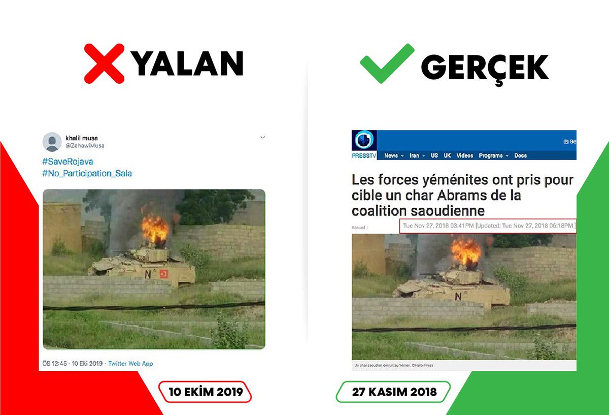 ❌ Yalanlar
✅ Gerçekler..

#BarışPınarıHarekatı
#BebekKatiliPKK 
#BabyKillerYPG