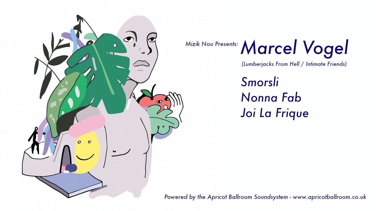 Joining us tonight from Amsterdam is the wonderful <a href="/MarcelVogel/">Marcel Vogel</a> plus the Mizik Nou residents - free entry all night long! 🌟