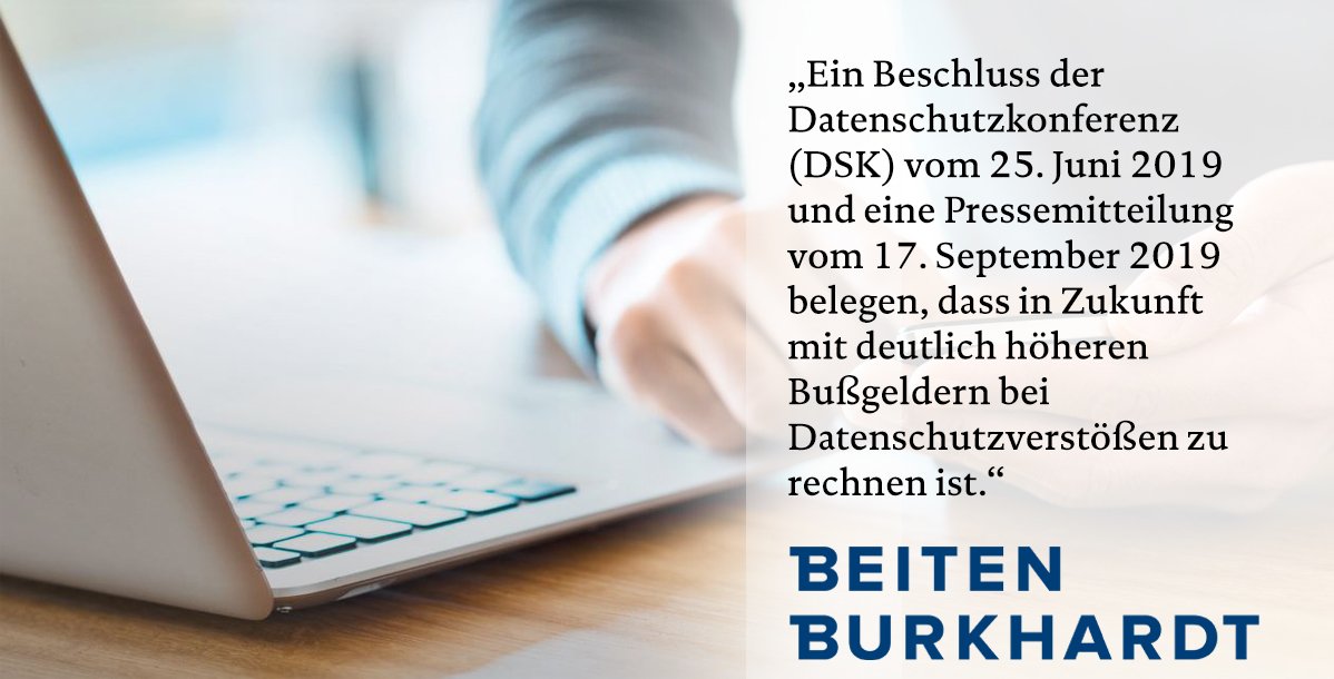 #Geldbußen bei Datenschutzverstößen: Für Unternehmen soll es extrem ungemütlich und teuer werden. Unser Expertenteam weiß wie man sich hiergegen verteidigen kann. Details in unserem neuesten Blogbeitrag. bit.ly/2p915Mn #DSGVO #datenschutz #beitenburkhardt