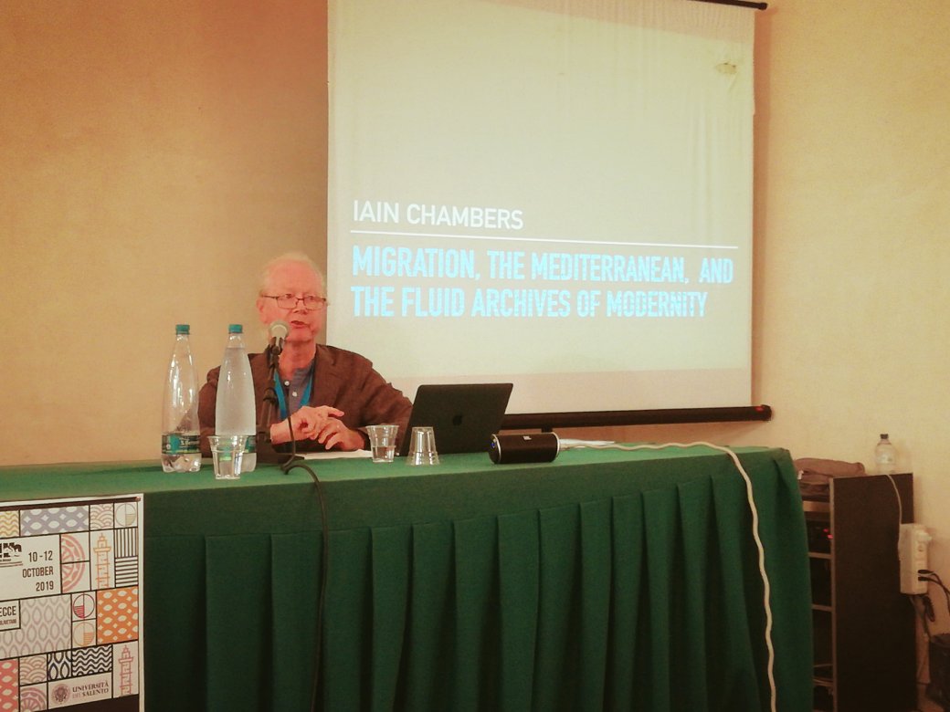 Fantastic keynote from Prof Iain Chambers reminding us that while we cannot speak for migrants we should speak alongside them, we should not simply think about migration but rather we should think with migration about the works we live in.