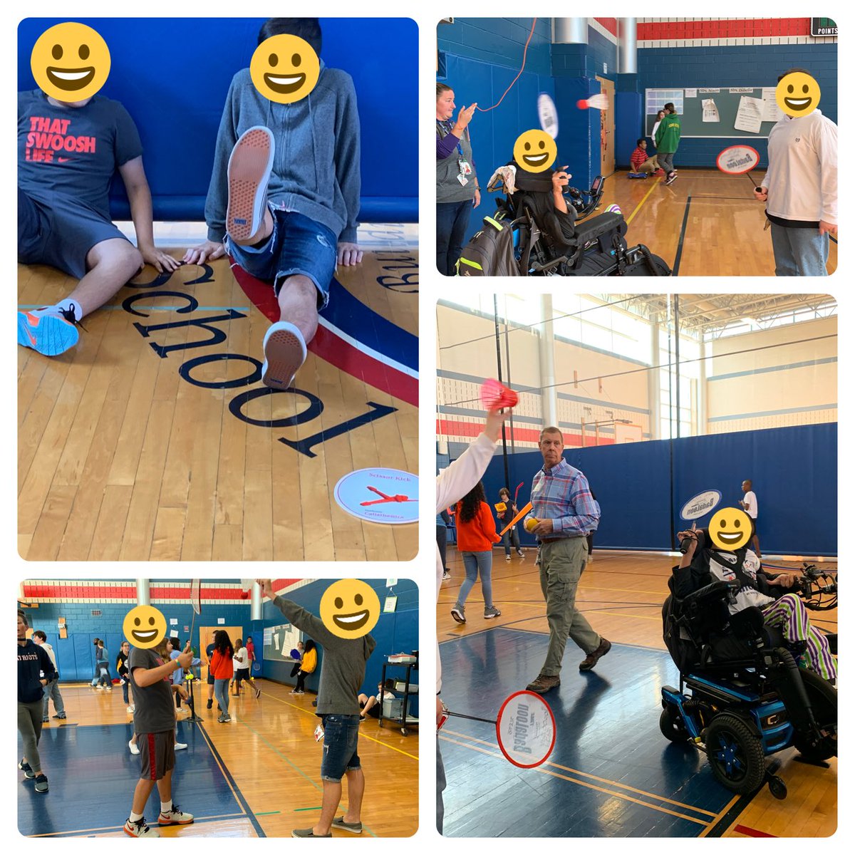 FCPSAdaptedPE's tweet photo. Time spent TJMS watching the #peerrelationships & #skillsevelopment improve with mostly all smiles π #peermodeling #stationwork #communicationrings for every peer. #InclusivePE in #FCPS middle school = π @beweimer @GTJMSPrincipal @BGHEPE https://t.co/jT8FjgHWOB