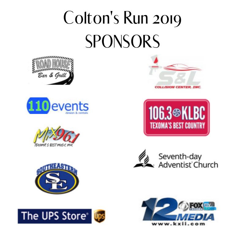 Coltons_Run's tweet photo. Big thank you to our amazing sponsors! Colton's Run is only a week away, and we are so grateful to be supported by a community like Durant! Don't miss out on the run! Register at https://t.co/ExF88PbwSc!
#OurDurant #IStillRunForColton #10YearsRemembering #GiveRunRemember https://t.co/fwI3JFjTW1