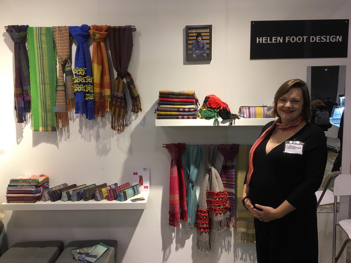 ROLL UP ROLL UP! GET YOUR HAND-WOVEN, SLOW FASHION, ONE OF A KIND, DESIGNER SCARVES, POUCHES AND GARMENTS from @HelenFoot at @GNCCF #GNCCF