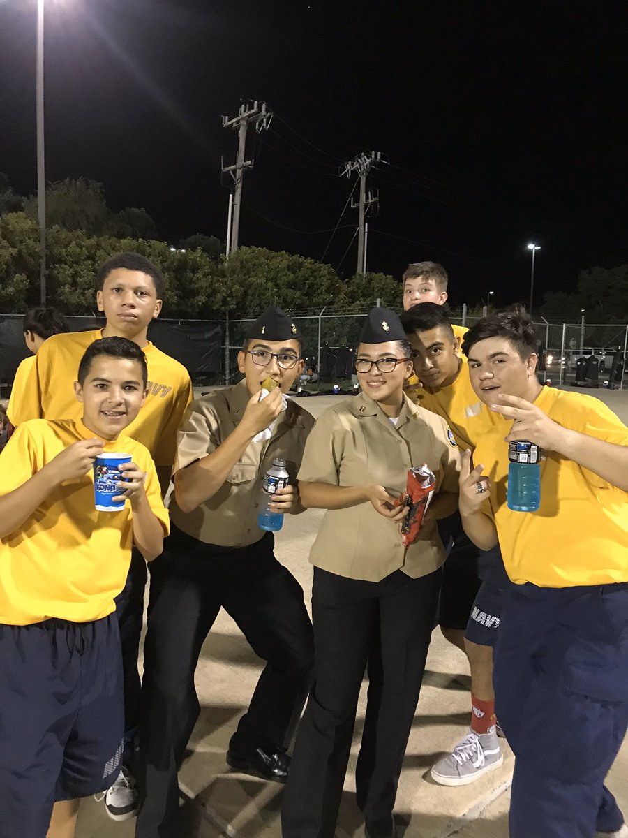 jmarshallrotc's tweet photo. Our cadets last night at the Thursday night lights game..let’s just say they had a lot of fun!! @NISDMarshall @NISD https://t.co/wNXJRj7QV8