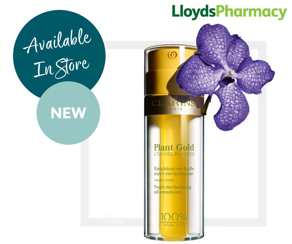 LloydsPharmIre's tweet photo. 💛 Introducing Clarins Plant Gold! The first face oil-emulsion made out of 100% pure plant extracts to:
✨ Nourish
✨ Revitalise
✨ illuminate
Soft &amp; fluid and with a natural aromatic fragrance! €55 in store.

See list of Clarins stores ➡️ https://t.co/CONbfuDCM4
#PlantGold https://t.co/sL0KxYrRji