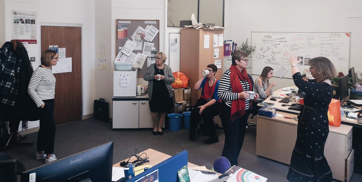 Katie_LD1's tweet photo. Practicing the Swedish art of #fika in the office this morning. Topic of discussion the 'cocktail party effect' and how we all need to stop apologising 😁 @SarahEHaigh @Elloise_B @EsteRenton @LiamJBenfield @pappy9488 https://t.co/kKEqCv7MFt