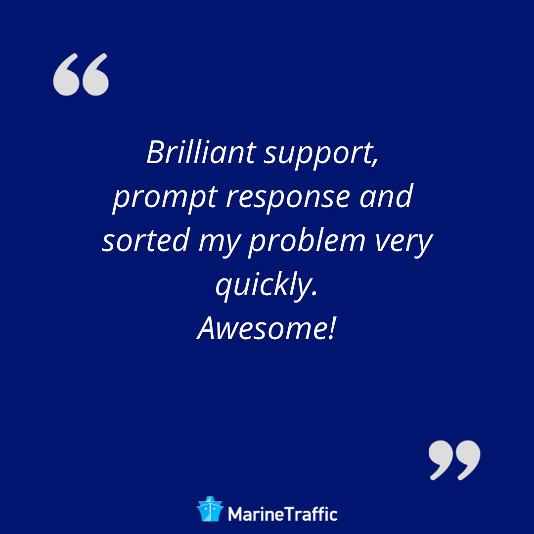 MarineTraffic's tweet image. Celebrating #CustomerSupportWeek!
Always aiming to create the best user experience, we&apos;re delighted when we receive such positive feedback from our users! The superheroes of our CS team have solved 16060 tickets &amp;amp; 2643 Live Chat requests this year so far!Thanks for being amazing!