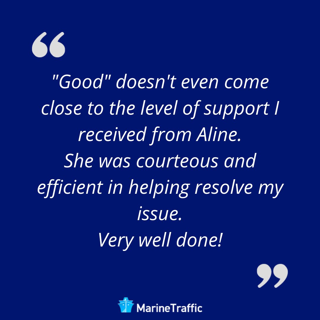 MarineTraffic's tweet image. Celebrating #CustomerSupportWeek!
Always aiming to create the best user experience, we&apos;re delighted when we receive such positive feedback from our users! The superheroes of our CS team have solved 16060 tickets &amp;amp; 2643 Live Chat requests this year so far!Thanks for being amazing!