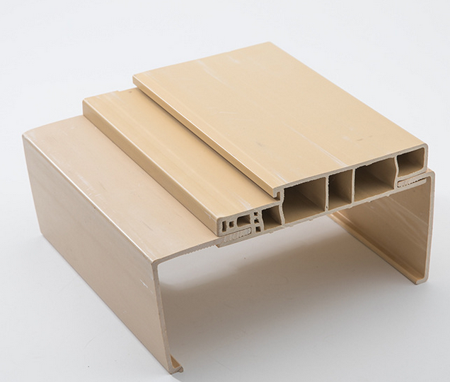 tongsanmachine's tweet image. 1,material: PVC+wood
2,extruder:high output conical double screw
3,calibrator:high speed cooling
4,cutter: auto cutter #wpcWindowAndDoorFrameMakingMachine #pvcWindowMachine #wpcDoorFrameExtrusionLine #pvcDoorMakingMachine #pvcProfileMachine