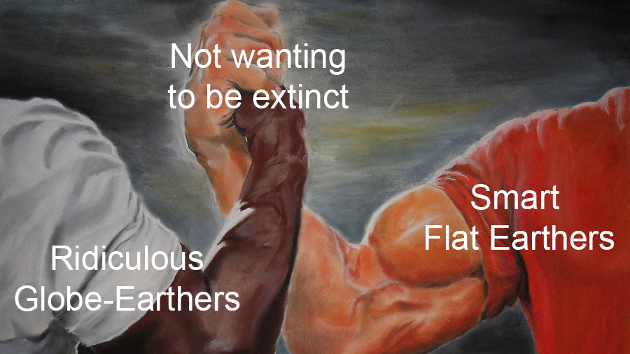 flatearthers4CA's tweet photo. While we can all agree Globe-Earthers are absolutely ridiculous, they do at least want to do something about climate change. https://t.co/H4wbkPxPMX