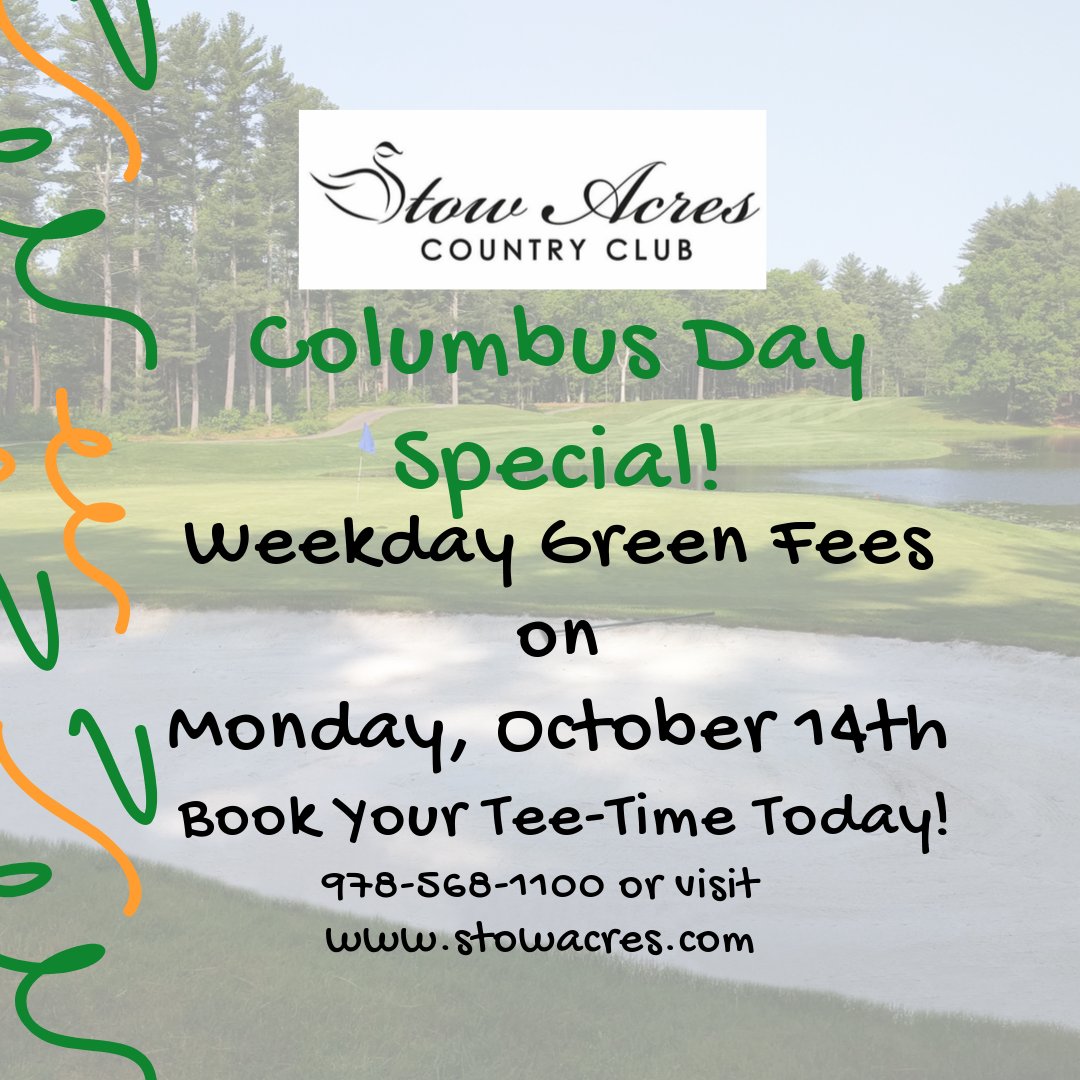 It's a long weekend! Take advantage of golfing this fall and enjoy the beautiful foliage!