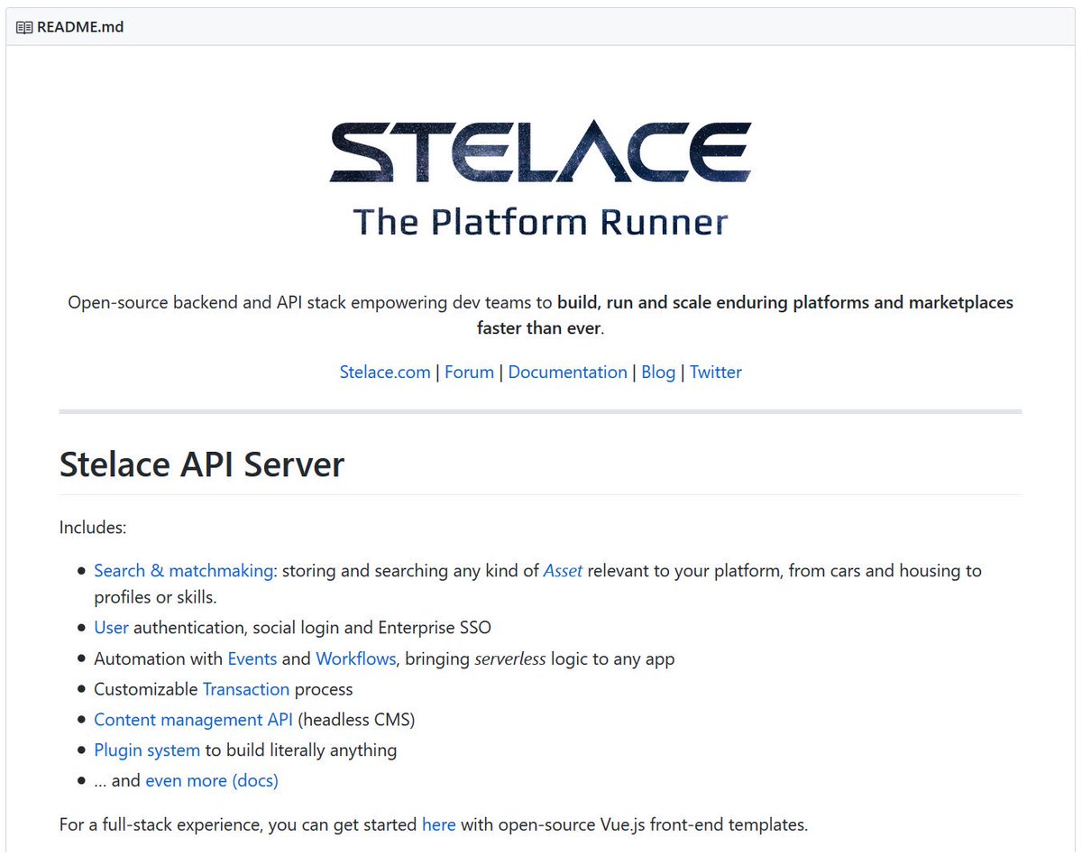 StelaceAPI's tweet image. Build your web platform with a robust back-end, that will last no matter the way your user interface evolves!

Stelace backend is available as a SaaS or as an #opensource solution 

⭐️ GitHub Repo : buff.ly/2LXTFEo ⭐️

#marketplace #Backend