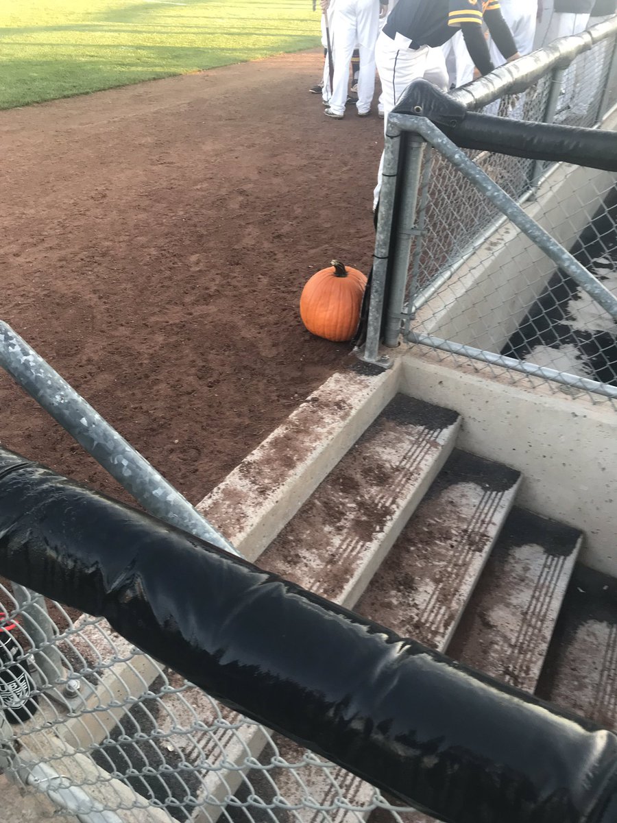 It’s spooky season. <a href="/QueensUBaseball/">Queen's Baseball</a> bringing back the rally pumpkin