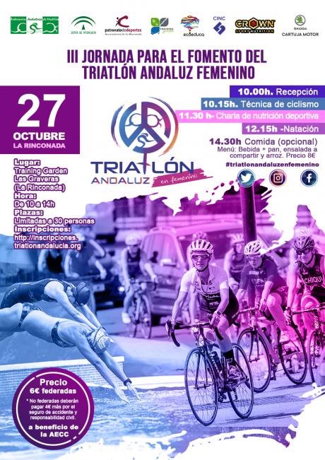 FedAndaluzadTri's tweet image. La III Jornada para el Fomento del Triatlón Andaluz en Femenino se celebrará el próximo domingo 27 de Octubre en La Rinconada. 🙌
👉triatlonandalucia.org/noticias/la-ii…