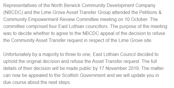 lime_save's tweet photo. Lime Grove appeal update https://t.co/QleHKq79SL