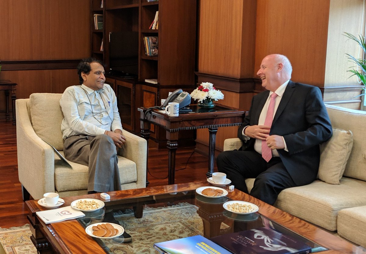 sureshpprabhu's tweet photo. Had a fruitful discussion with H.E. Mr. Freddy Svane, Ambassador of Denmark to India. https://t.co/XqyYaD3PBC