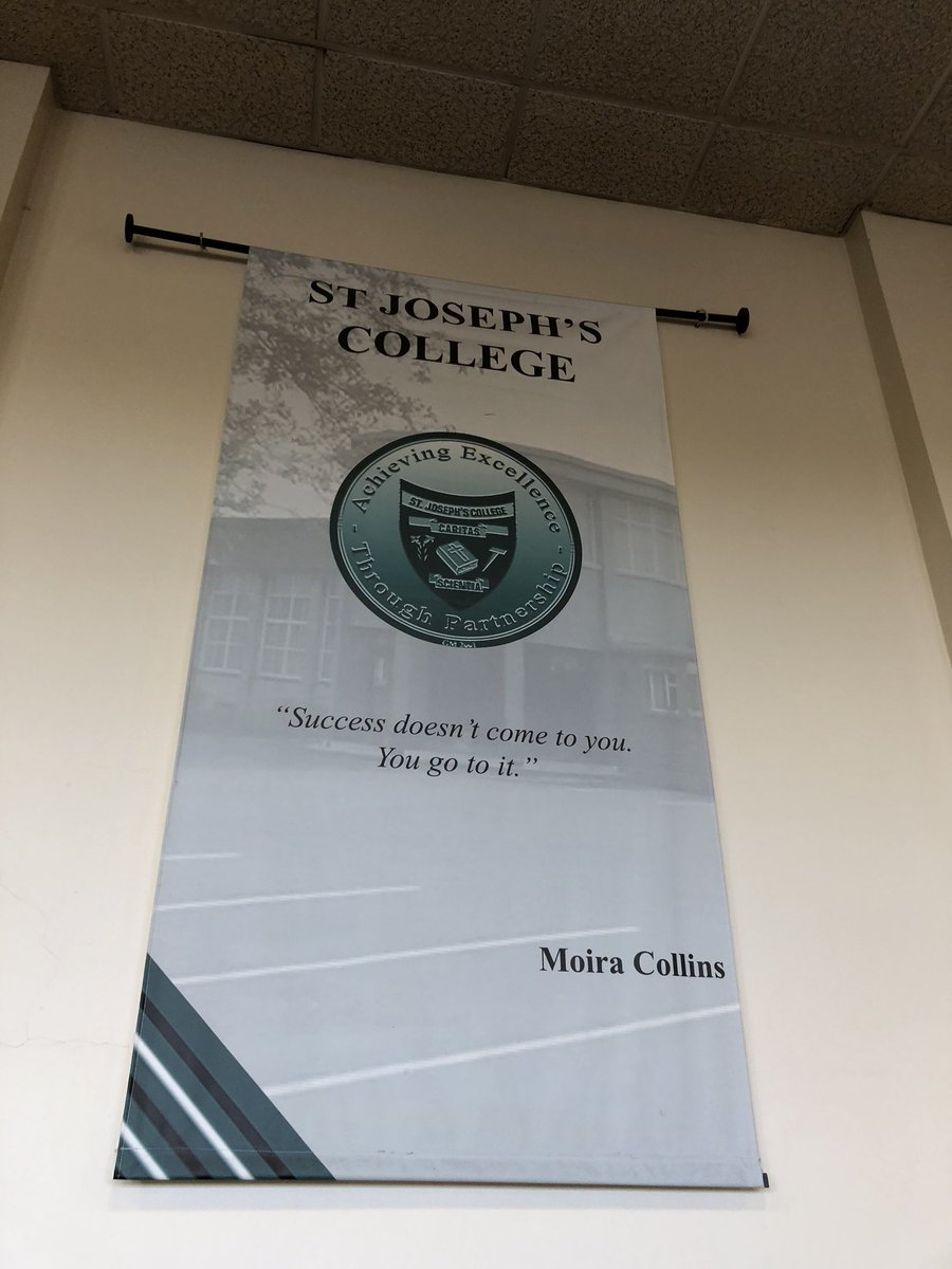 HIPpsychology's tweet photo. A brilliant morning with the year 13 of @stjosephs1992 . We are also back in the afternoon for year 14 session. Love the messages that meets the students in their hall. #resilience #HelpingImprovePerformance #HIPpostprimary https://t.co/pJJQj7xh3O