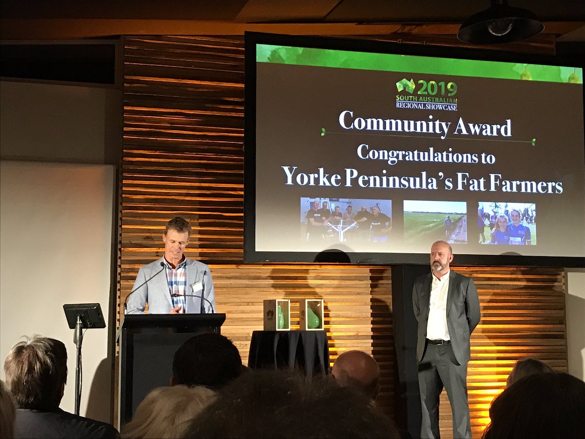 2019 South Australian Regional Showcase, well done to Cleve AG town of the year &amp; Proud of Kapunda’s top 5 nomination! Well done to the Fat Farmers for their win #regionalshowcase #fatfarmers