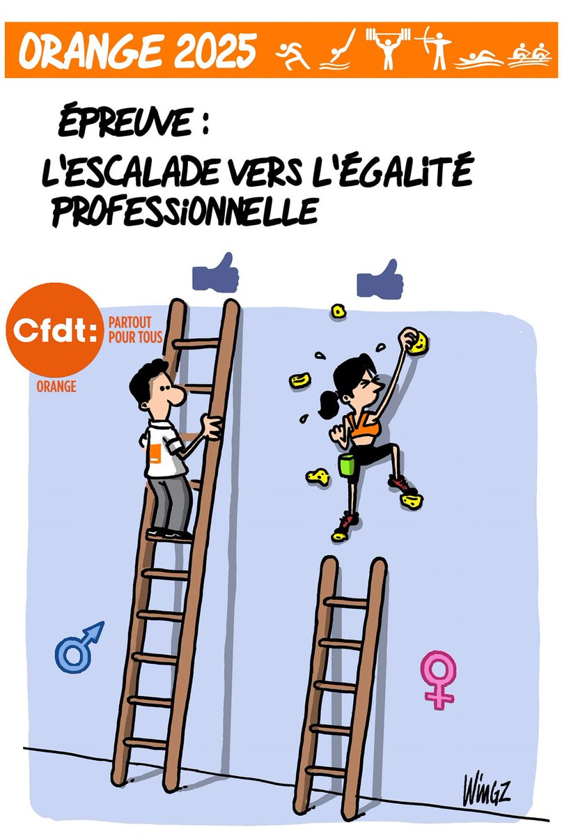 CFDT_Orange's tweet photo. Épreuve n°7: L'égalité professionnelle devrait être une réalité dans tous les métiers #PartoutPourTous. La #CFDT continuera à se battre pour qu'elle devienne une réalité. 

Il va y avoir du sport chez @orange ! 🏈🏀🎾🏓⛸⛳🥊🥋 https://t.co/GEKDdQjJYH