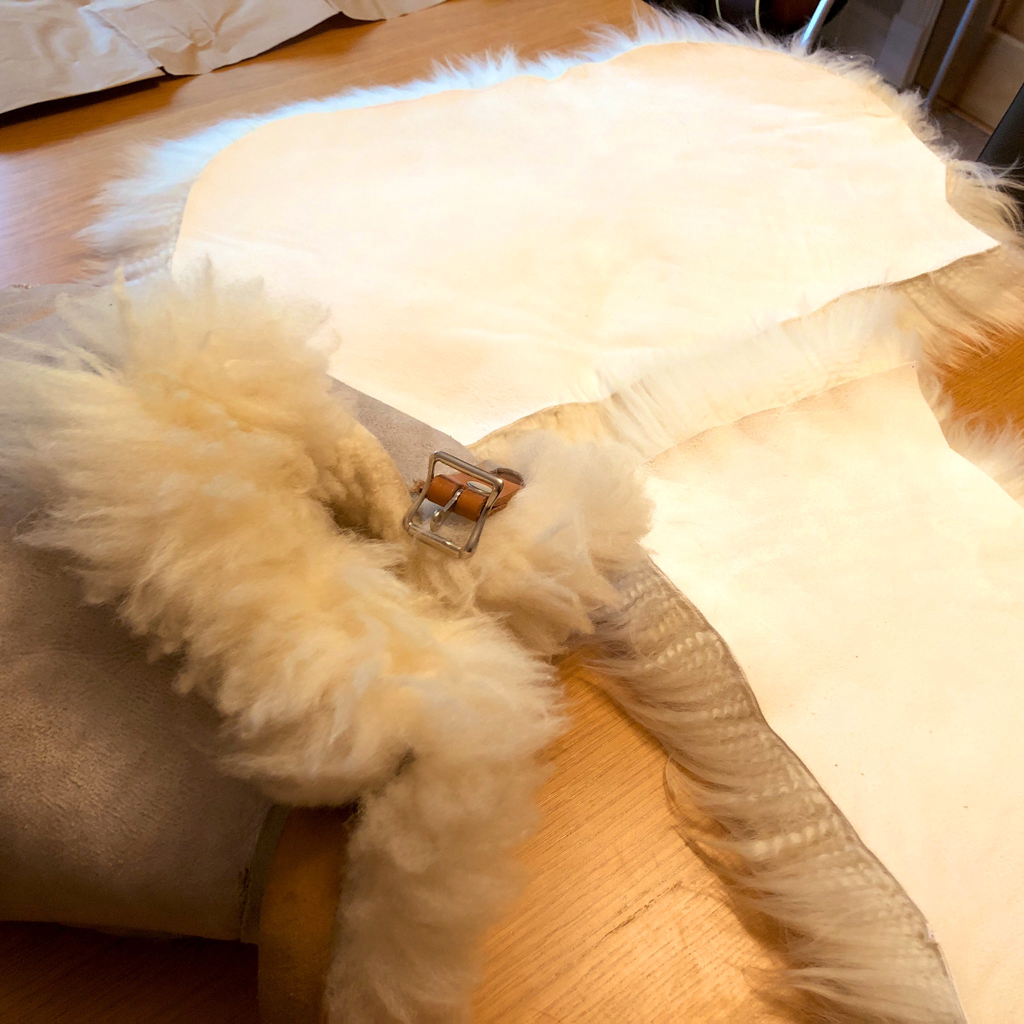 Sheepskin hood sale