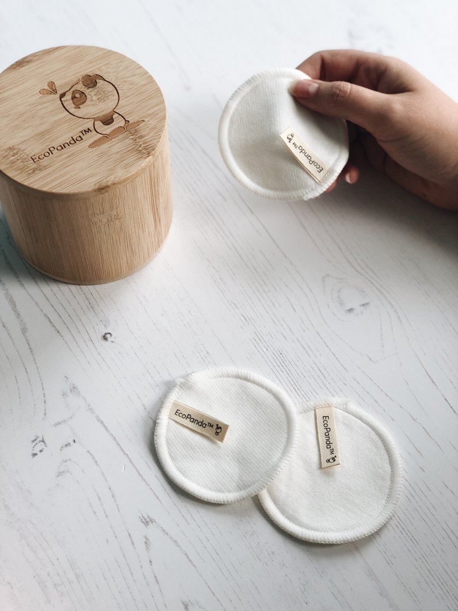 LaurenceKingPub's tweet photo. Fiona from our publicity department is making the switch from face wipes to #EcoPanda bamboo makeup remover pads for #LKPGreen. They come in a cute bamboo storage jar and are washable and #reusable, meaning #zerowaste skincare! https://t.co/COwkNJJEYI