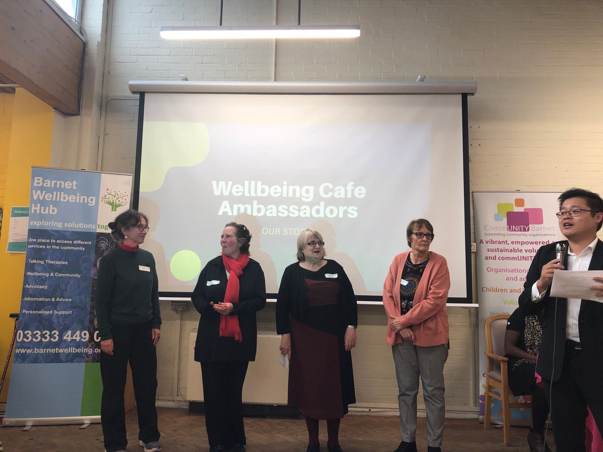 Thank you to our amazing #WellbeingCafe Volunteers who did a great job last week at the @WMHDay Event, as well as consistently supporting the #Barnet Wellbeing Hub regularly! @BarnetCouncil