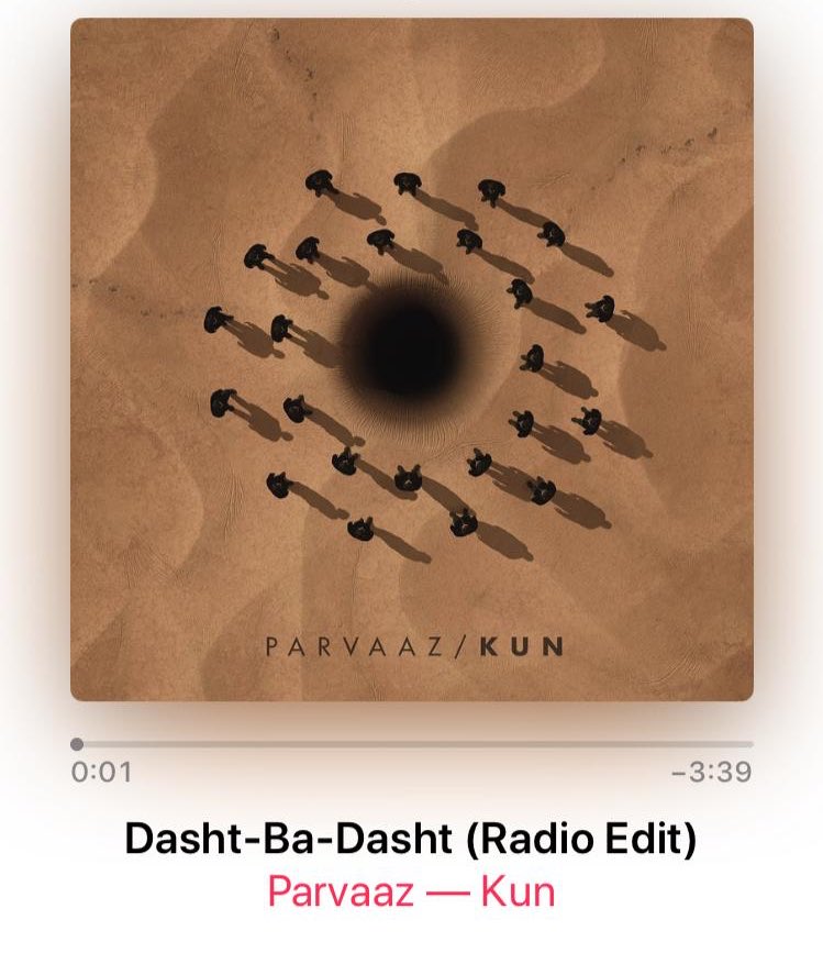 "Dasht-ba-Dasht" from "Kun" is available now on <a href="/AppleMusic/">Apple Music</a> and <a href="/iTunes/">iTunes</a> and very soon on other platforms.
Pre-add the full album right now.
#parvaazkun