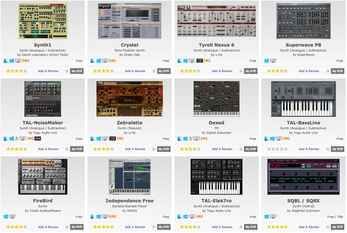 Best Free Instrument VST, VST3, AU, AAX and Rack Extension Plugins for Windows and Mac OS X (KVR) : bit.ly/1nkpI1x