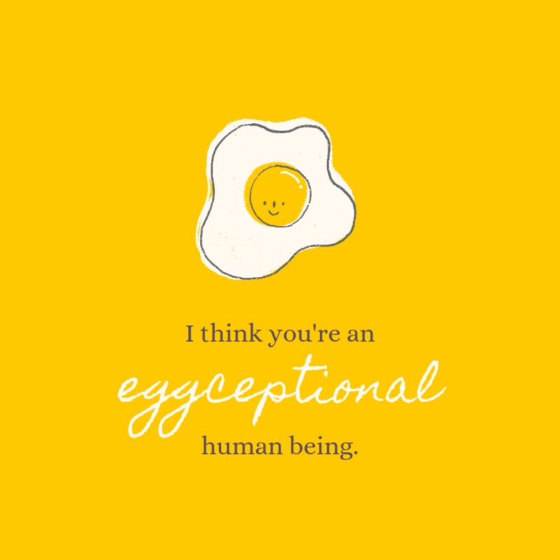 AutumntheP's tweet photo. Don't forget that you are eggceptional! #HappyFriday #eggceptional #beyou #creationofGod https://t.co/hRxQgbC7Rz