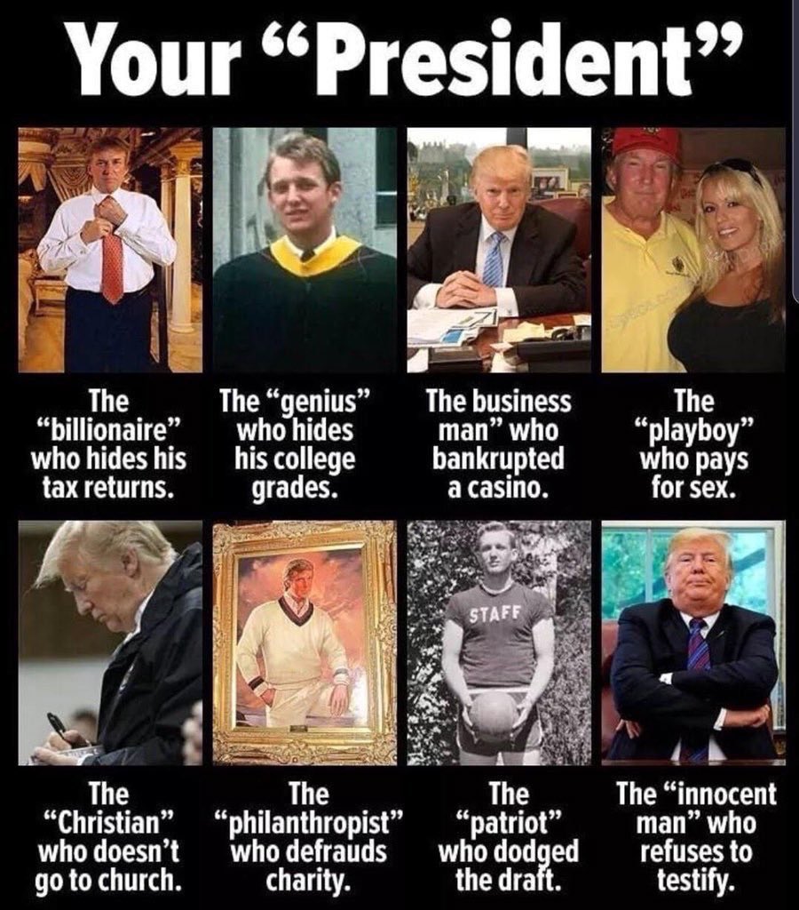 OrangeDouchebag's tweet photo. What a total loser! @realDonaldTrump #ImpeachTrump #HesAConman #WhataCrook #OldFatandStupid #TrumpsterFire #NotMyPresident #LockHimUp https://t.co/LYLklWdKQ1