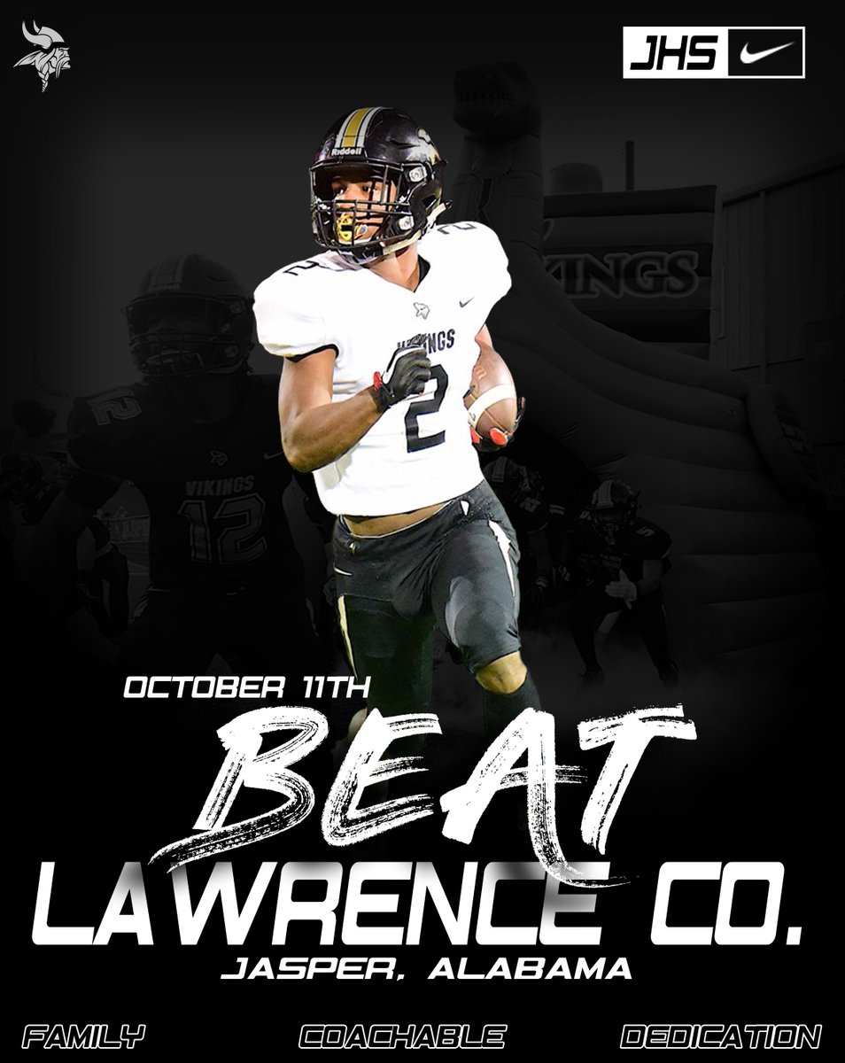 Foley_Coach's tweet photo. It’s GameDay!! Viking fans, please come out and support the Vikes tonight against Lawrence County. We will also celebrate our 100th year of football with the 100 year team! #GoVikes #TheVikingWay @jaspervikes @Viking_Official @JasperAlabama @AHSAAUpdates https://t.co/DkArtjPPUb