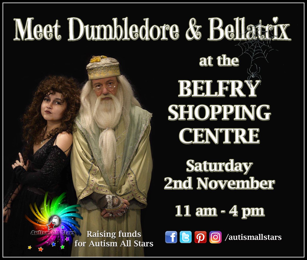 Autism All Stars (@autismallstars) on Twitter photo Something for the Harry Potter Fans ✨🧙 ️✨
Autism All Stars will have two of their amazing characters at <a href="/BelfryShopping/">Belfry Shopping Centre</a> #Redhill on Saturday 2nd November. Do come and support them if you can 🙂 Full details here: autism-all-stars.org/dumbledore-and… Something for the Harry Potter Fans ✨🧙 ️✨
Autism All Stars will have two of their amazing characters at <a href="/BelfryShopping/">Belfry Shopping Centre</a> #Redhill on Saturday 2nd November. Do come and support them if you can 🙂 Full details here: autism-all-stars.org/dumbledore-and…