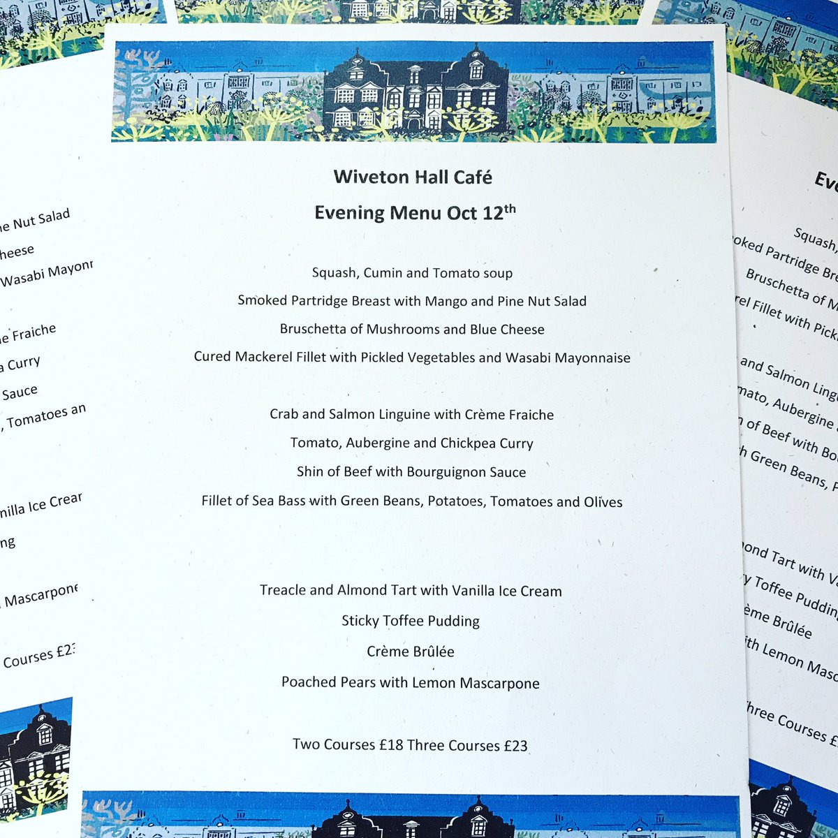 WivetonHall's tweet image. Tomorrow’s delicious Wiveton Winter Evening Menu. We still have availability, please call 01263 740515 to book. #wivetonhall #normalfornorfolk #wivetonwinterevenings