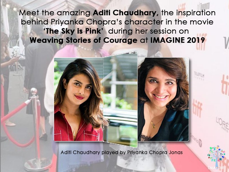 imaginewithcf's tweet photo. Taking a look at the real inspirations behind the characters in 'The Sky Is Pink'.
Meet Aditi Chaudhary in the Weaving Stories of Courage Panel at Imagine 2019 #ParentingWithCourage!
Register here http:// https://t.co/CHT4xwgHxG
#TheSkyIsPink #sessions #imaginewithcf #19oct19 https://t.co/g8D8qwocG6