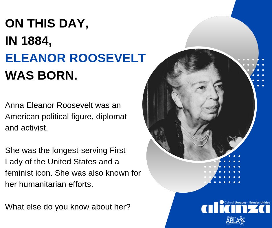 On this day, in 1884, #EleanorRoosevelt was born. #USFirstLady 🇺🇸 #CivilRightsFighter 👏