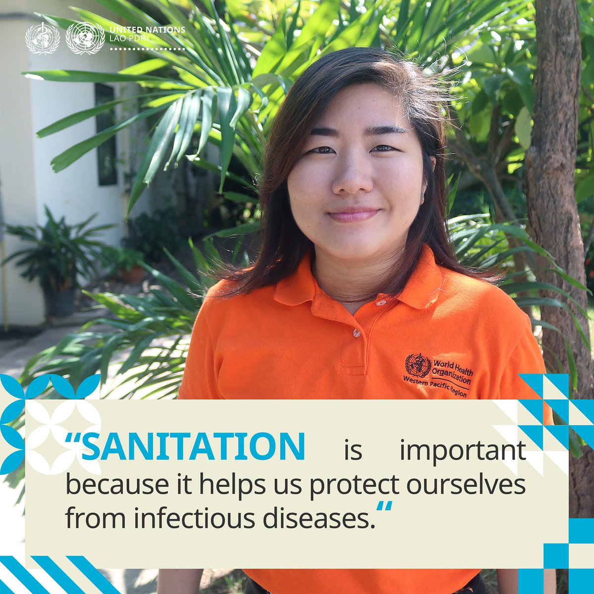 UNinLaoPDR's tweet image. Why is Sanitation 💦 essential in #Laos?

&quot;Sanitation is important because it helps us protect ourselves from infectious diseases”, says Souliya Channavong at @WHOSEARO.

#WeAreDevelopment #OneUN #UNDay #GlobalGoals