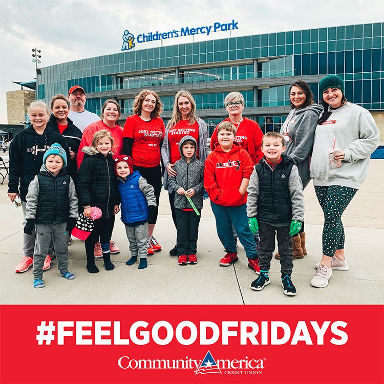 CommunityAmerCU's tweet photo. Since '92, #RedFriday has been a celebration of our community uniting together. To honor tradition, we’re debuting #FeelGoodFridays where we'll share moments from our own community involvement. Our first #FeelGoodFriday features our @KCaresforKids walk sponsorship. #CACUGivesBack https://t.co/DrZ16wPx2E
