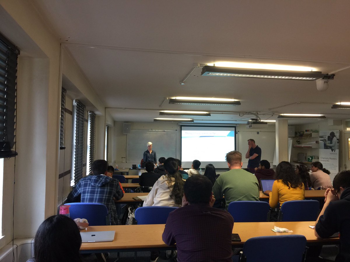 Dr Jessica Gould from Croda is giving a talk to our MSc students. Discussions on the company, science and innovation took place.