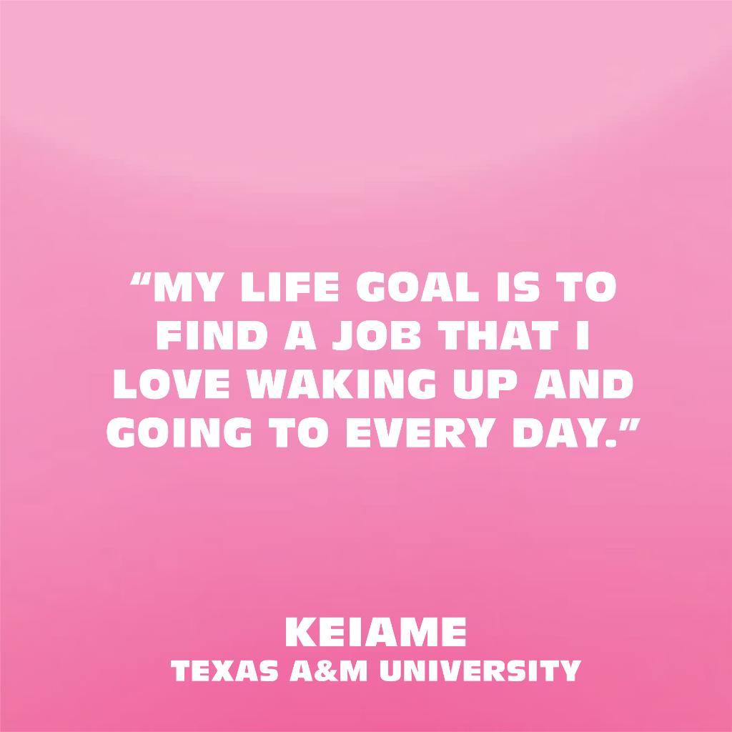 VSPINK's tweet photo. Need goal crushing motivation? Tap to see what our #PINKReps have to say! @DrexelPink @SyracusePINK @TexasAMPINK https://t.co/B9B4GXeG4p