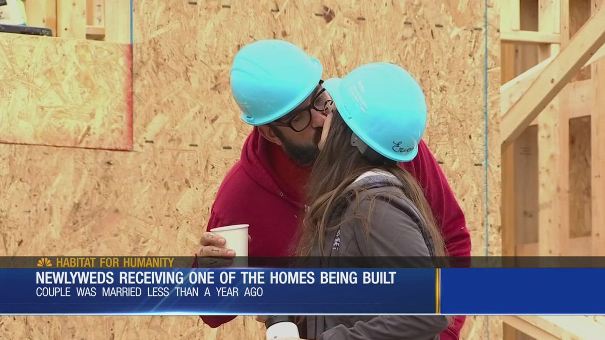 Newlyweds receive one of the homes they helped build at Habitat for Humanity bit.ly/2M4OfYj #HabitatForHumanity #Build #Home #TNNews