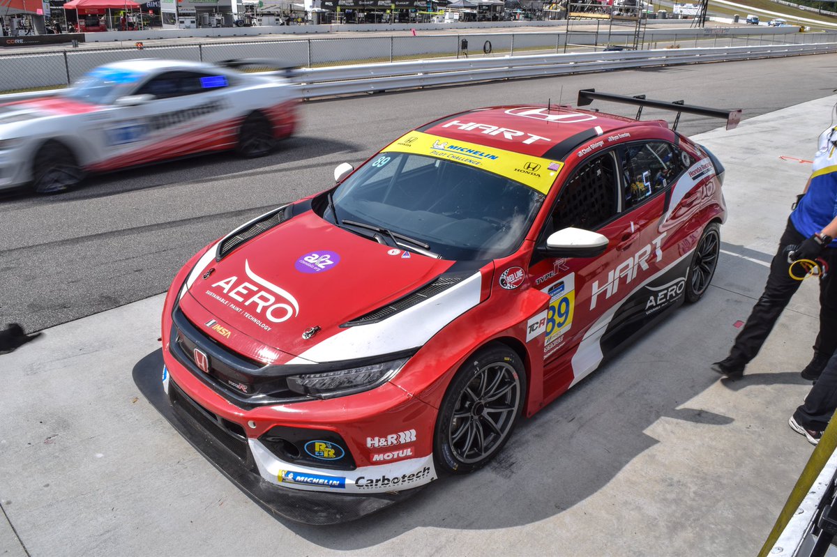HARTroadrace's tweet photo. Good morning from @RoadAtlanta! Make sure to make your way to the #89Nice Type R during the #IMPC Fan Walk around 12:35 PM. There will be a special presentation by @MichelinRaceUSA for the Fan Engagement Bibendum Award! 

#HART30 https://t.co/70cgUEMgRx